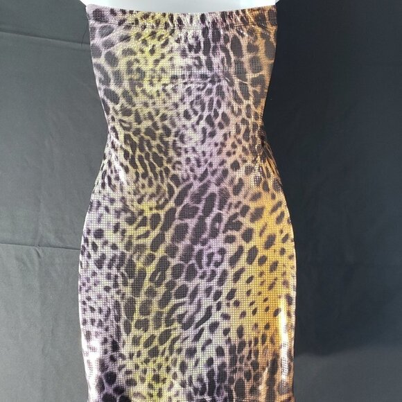 Cheetah Pattern Mini Dress Women's Small - Picture 3 of 4